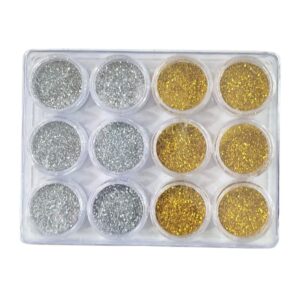 glitter golden & silver